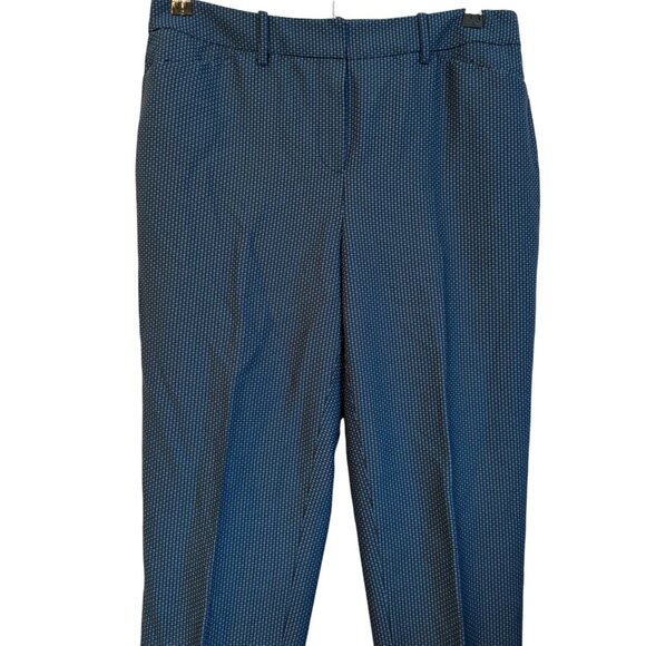 Carlisle Womens Blue Houndstooth Pattern Slim Fit Trousers Size 8 women pants - Picture 2 of 12